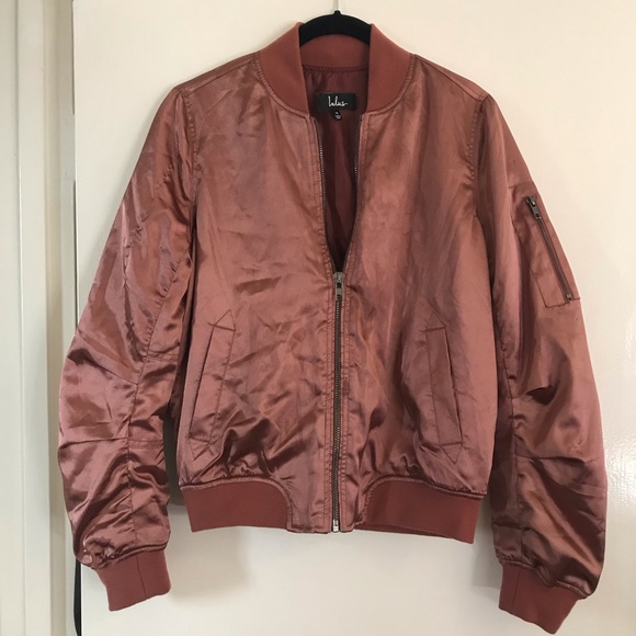 Pink Satin Bomber Jacket M 🎀 - Picture 3 of 7
